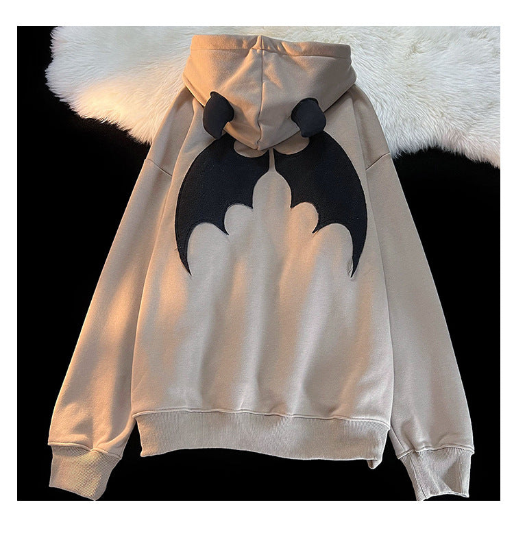 Revive Retro Vibes with the Little Devil Letter Zipper Hoodie - Street Chic Unleashed! ????