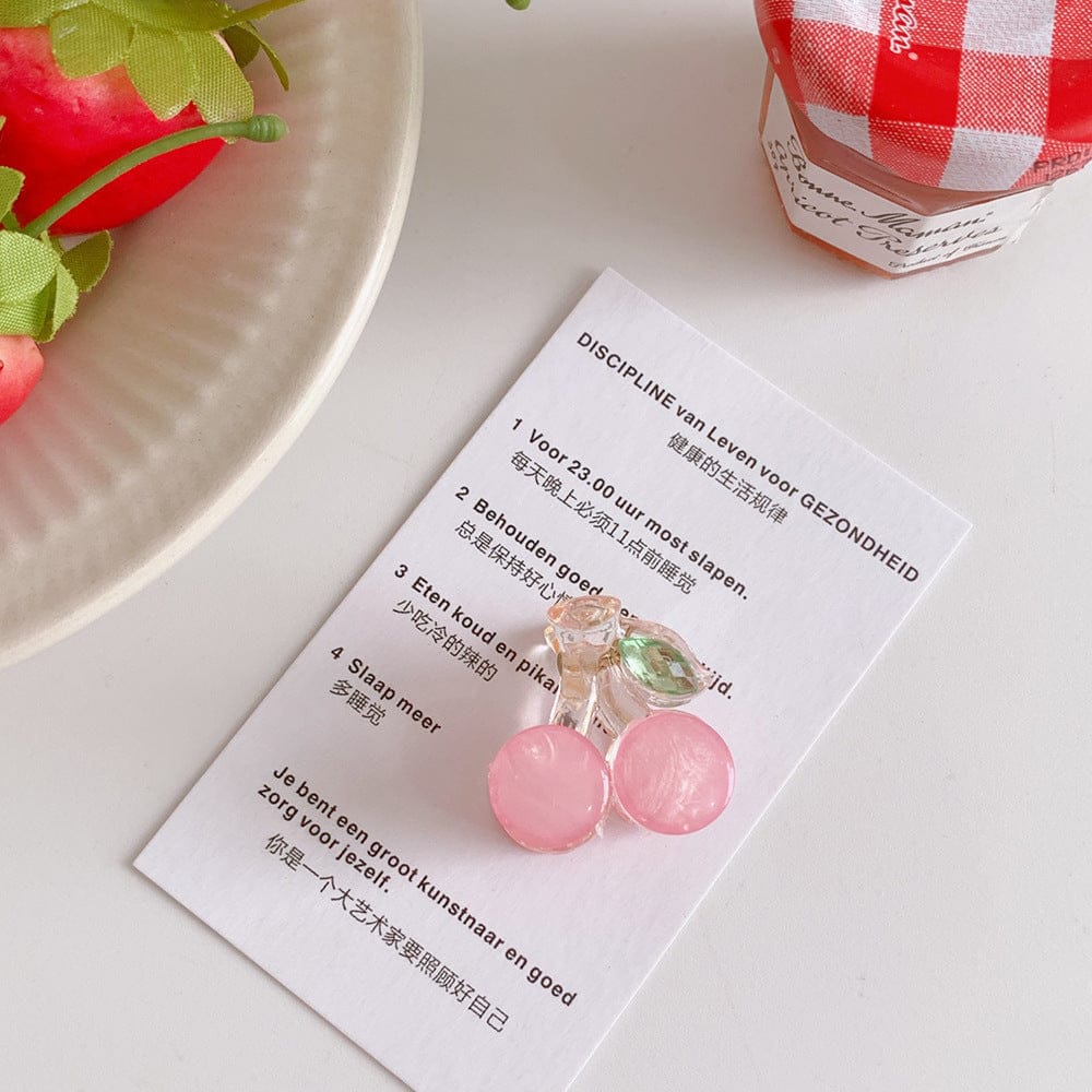 3PC Korean Kawaii Cute Cherry Hair Clip