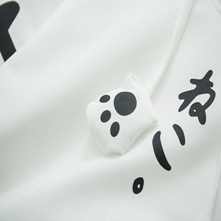 Purr-fectly Adorable: Harajuku Cat Ear Paw Drawstring Letter Hoodie - Embrace Your Inner Cuteness! ????