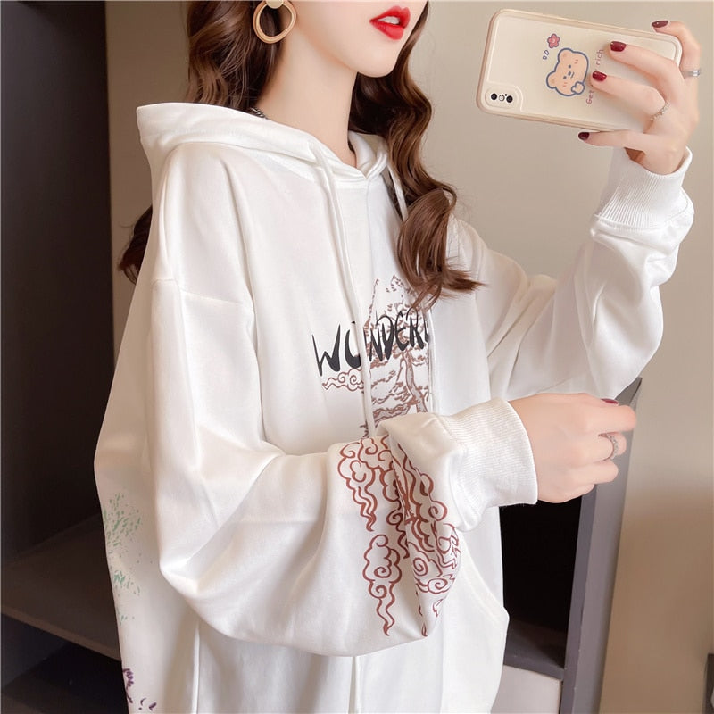 Harajuku Vintage Sakura Sweatshirt Hoodie