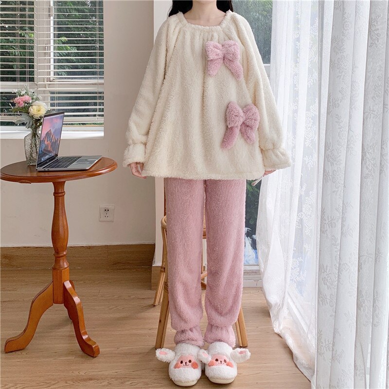 Fluffy Bow Kawaii Lounge Pyjamas