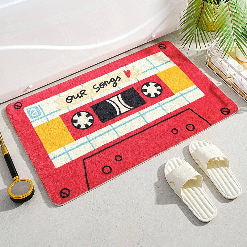 Vintage Vibes: Retro Classic Cassette Music Tape Soft Bath Mat