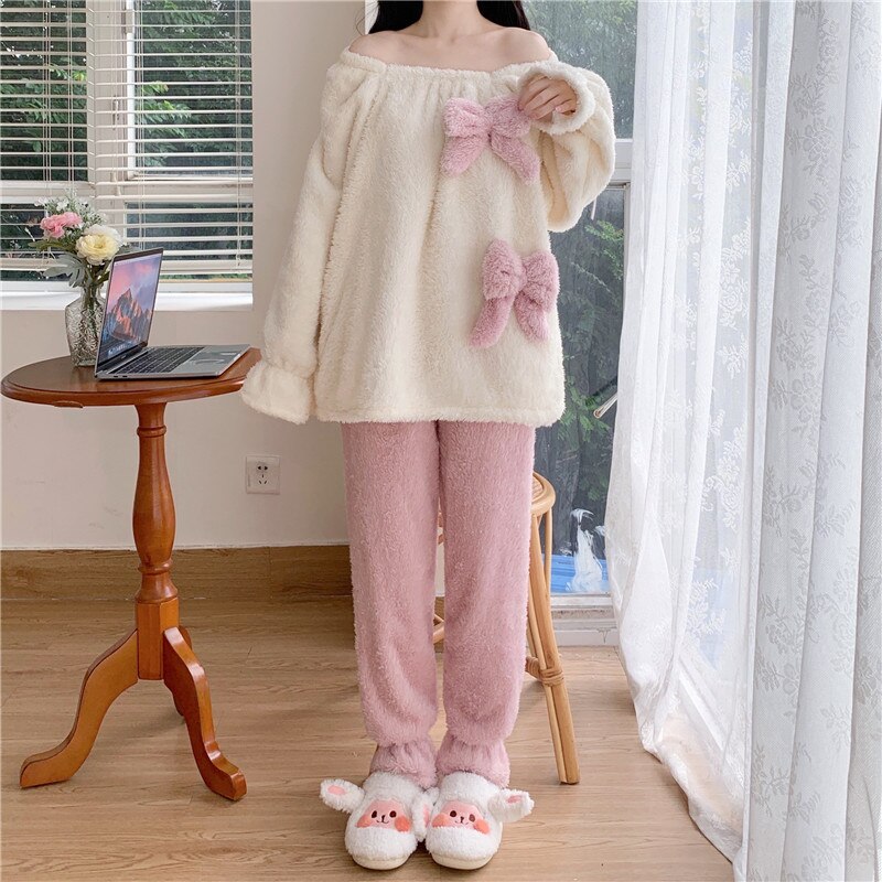 Fluffy Bow Kawaii Lounge Pyjamas