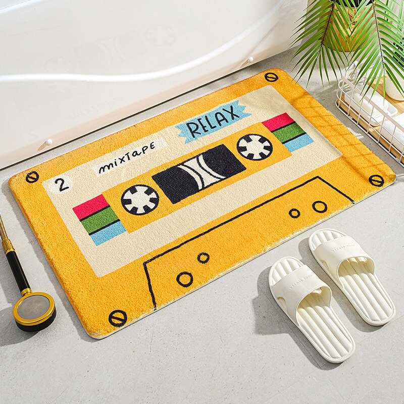 Vintage Vibes: Retro Classic Cassette Music Tape Soft Bath Mat