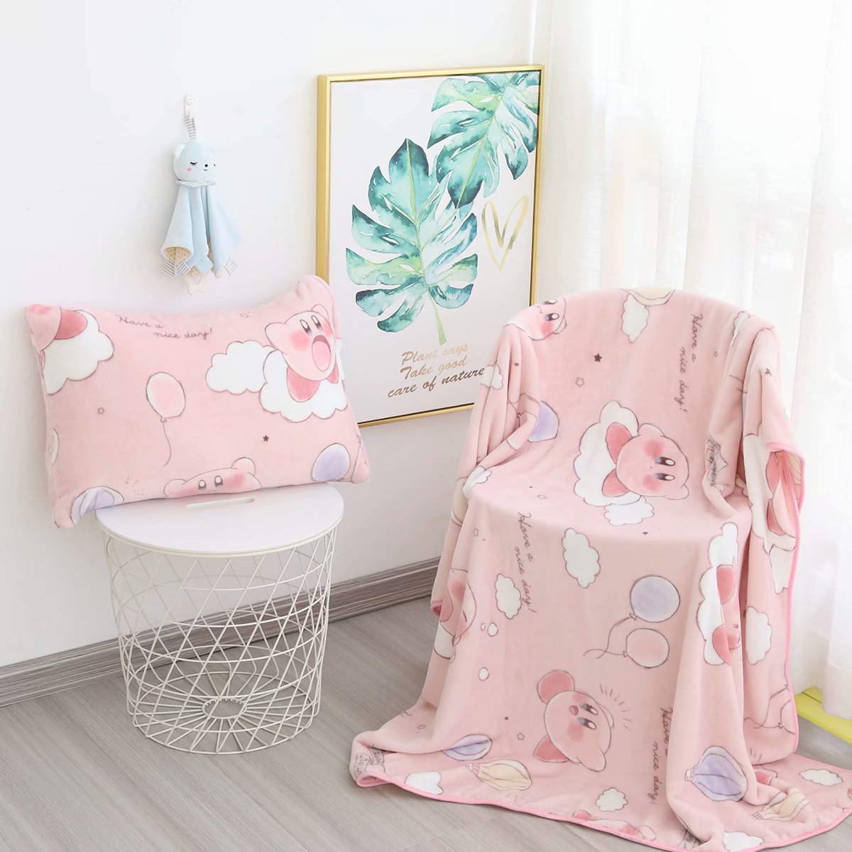 Kawaii Pink Mochi Anime Blanket