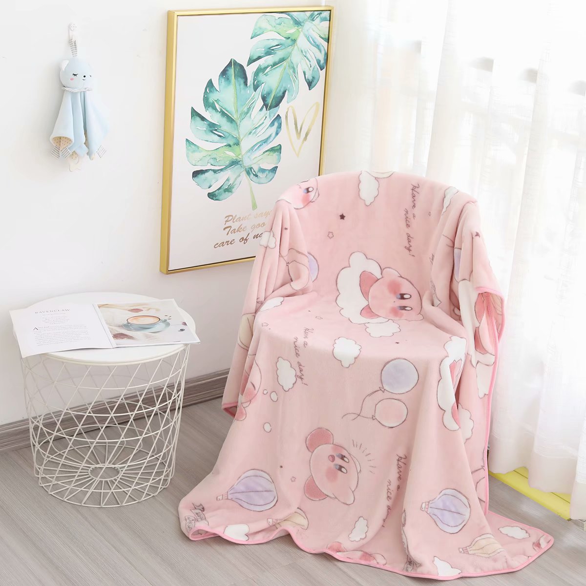 Kawaii Pink Mochi Anime Blanket