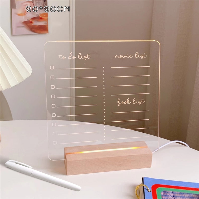 Message Glow Memo Photo Board