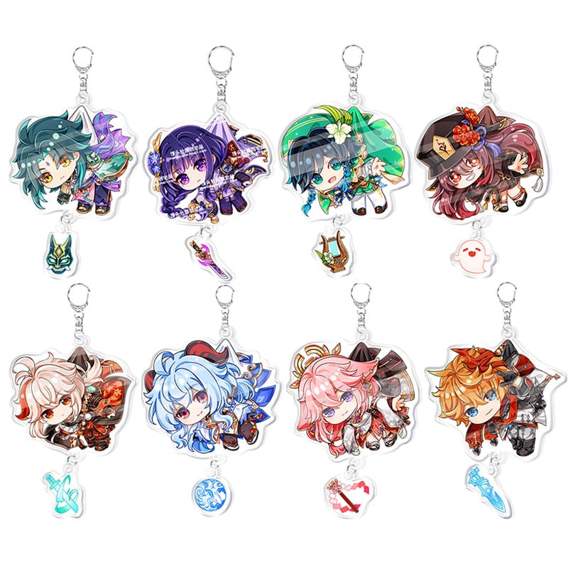 Kawaii Anime Genshin Keychain