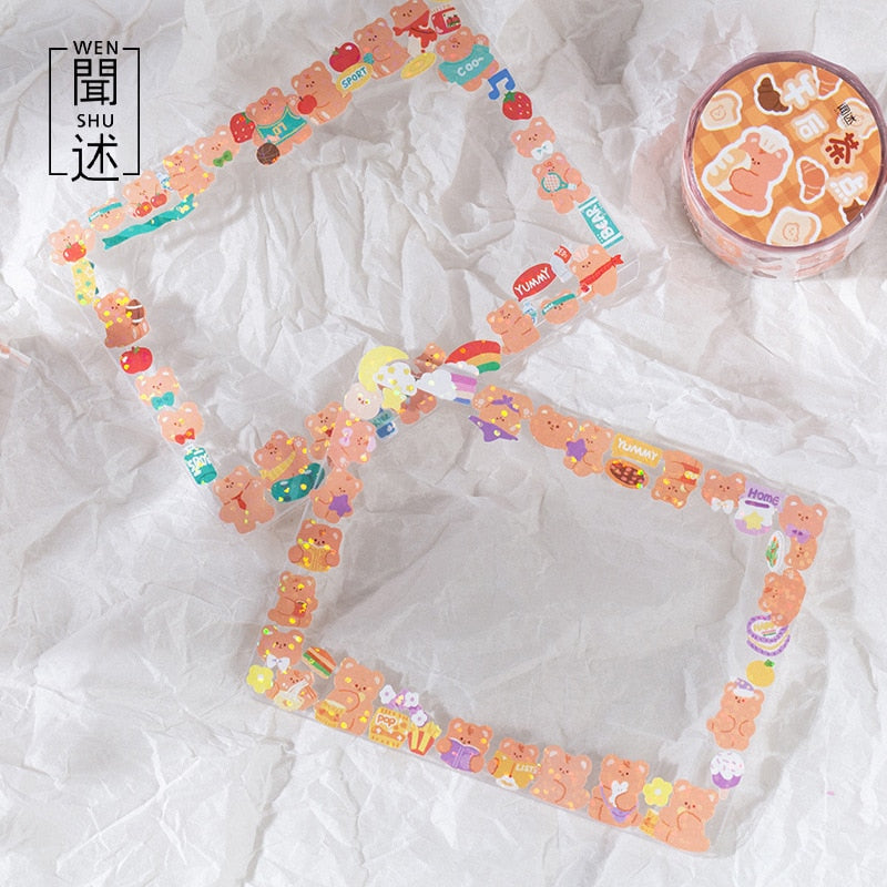 1Roll Kawaii Bear Club Sticker Tape