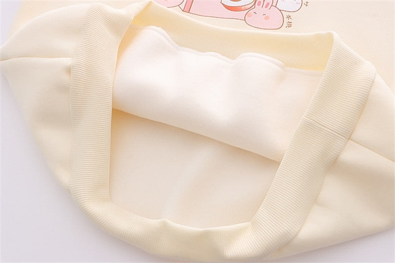 Peach Milk Kawaii Bunny Hoodie