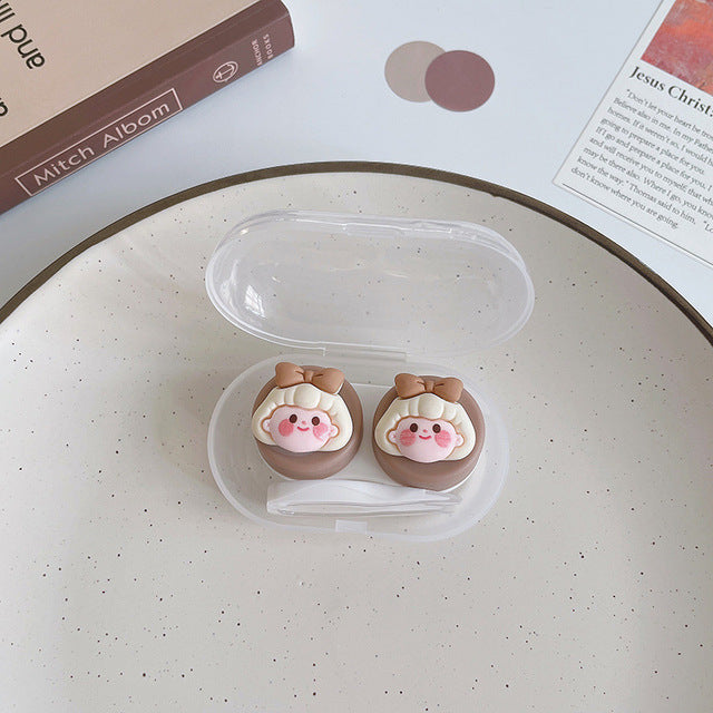 Kawaii Cat Paw Brown Cute Contact Lens Case