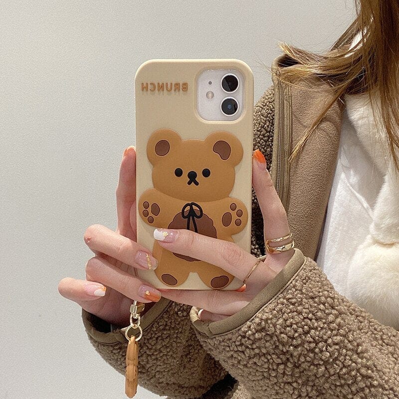 Brunch Bear Silicone iPhone Case