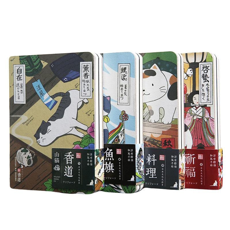 Creative Japanese Cat Diary Habit Tracker A6