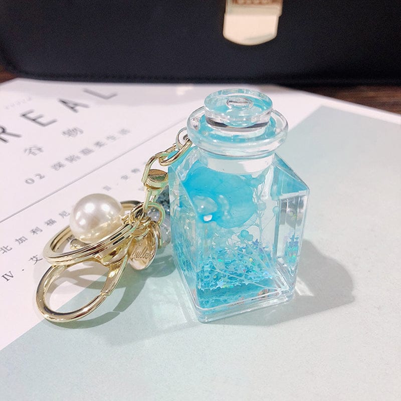 Immortal Flower Liquid Bottle Keychain