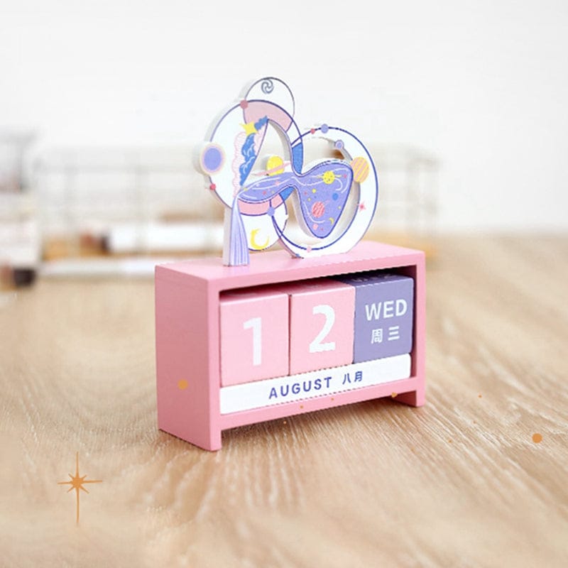 Kawaii Blocks Wooden Desk Calendar