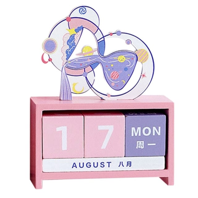 Kawaii Blocks Wooden Desk Calendar