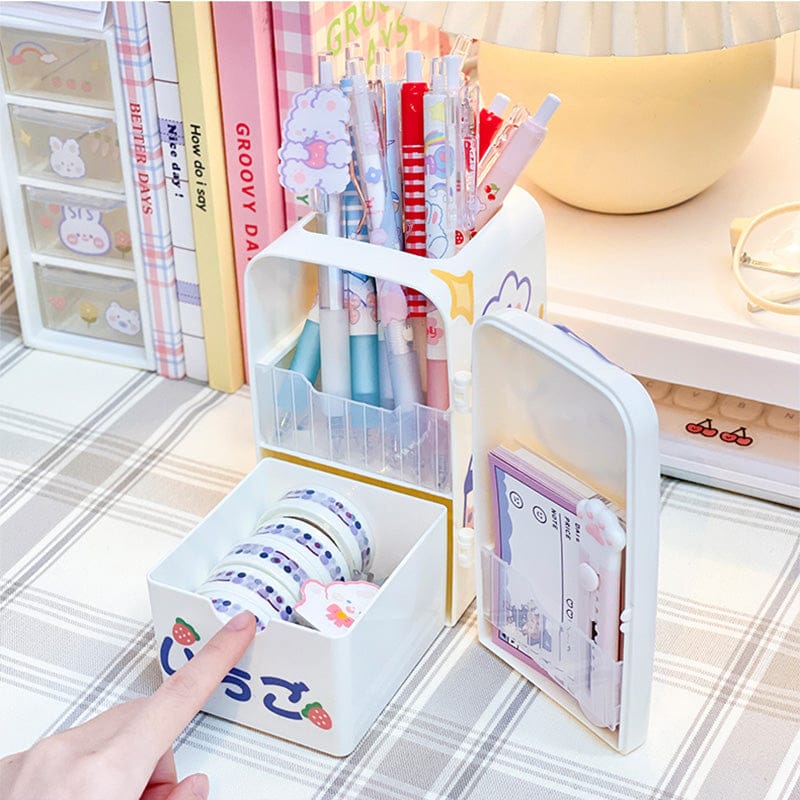 Kawaii Desk Mini Fridge Organizer