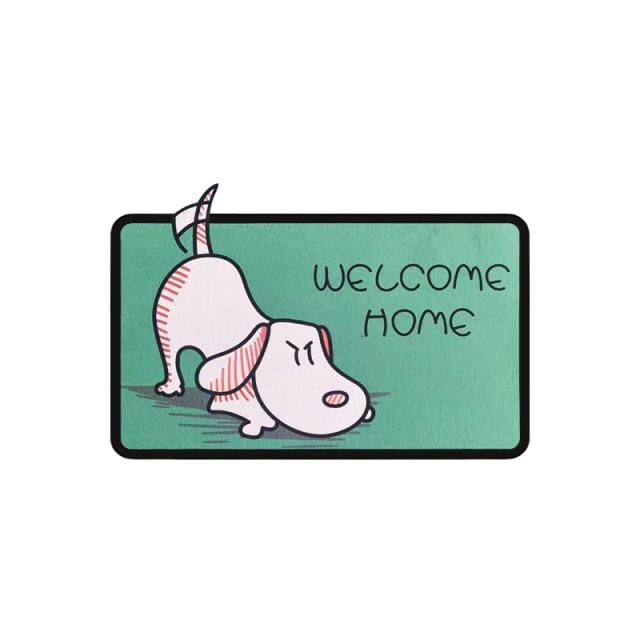 Paws and Play: Whimsical Dog Illustration Bathroom Mat