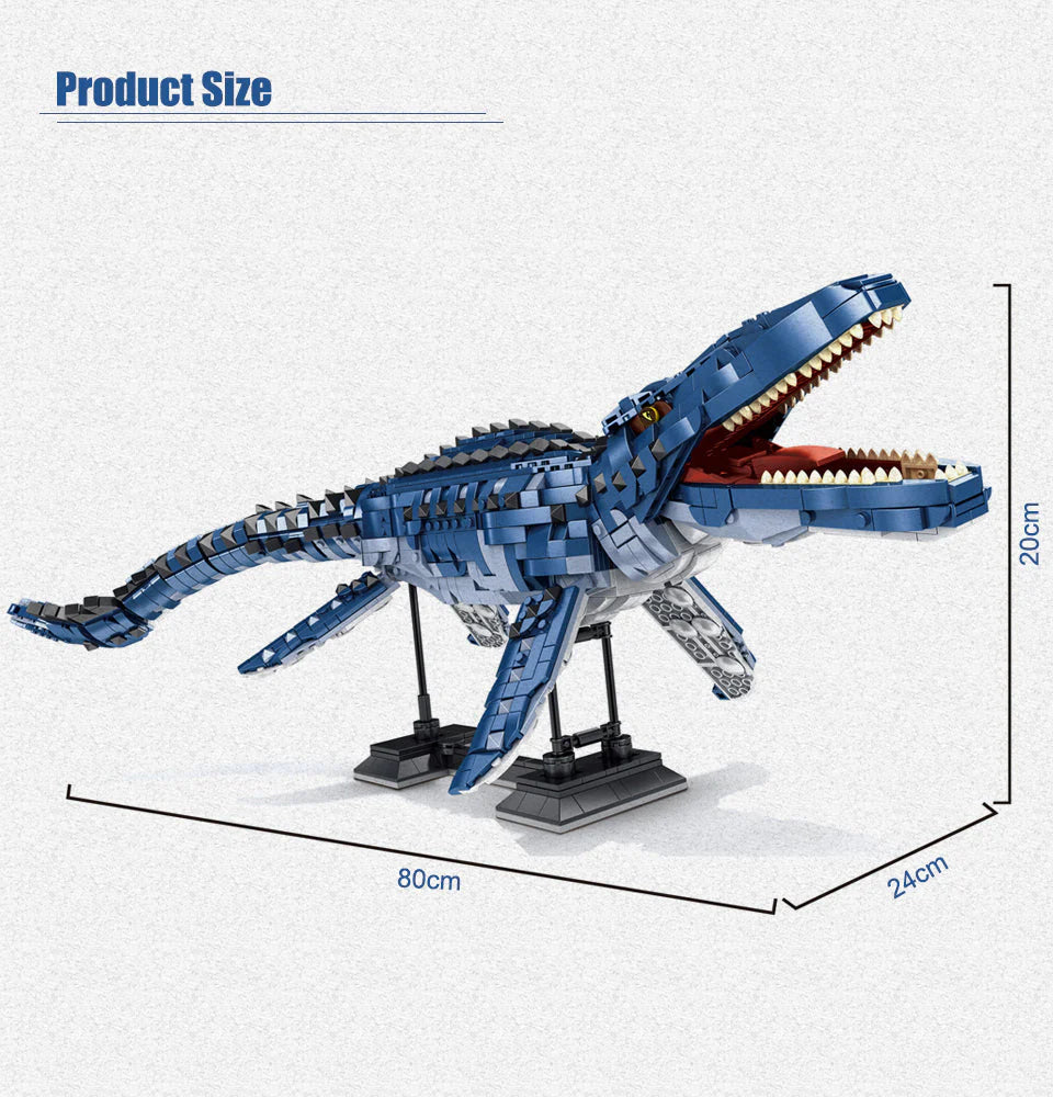 Massive Mosasaur Dinosaur Whale Building Set