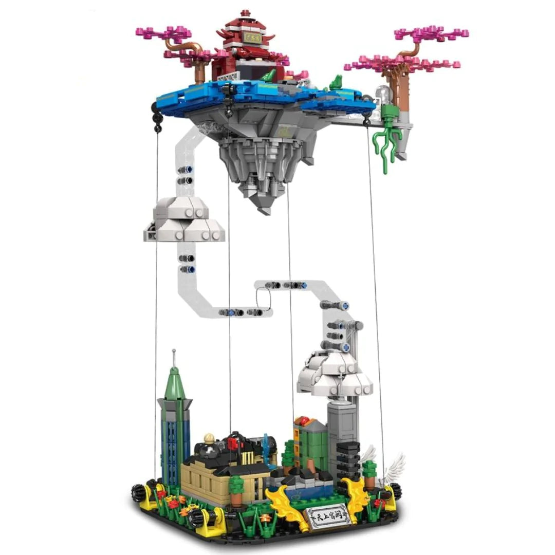 LED Light Sakura Palace in the Sky Building Blocks Set