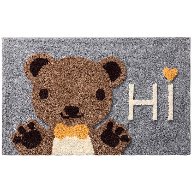 Cozy Bear Hug: Kawaii Brown Paw Bear Bathroom Mat Collection