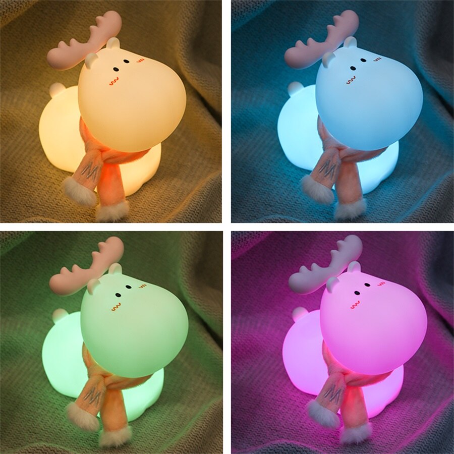 Kawaii Reindeer LED Night Light