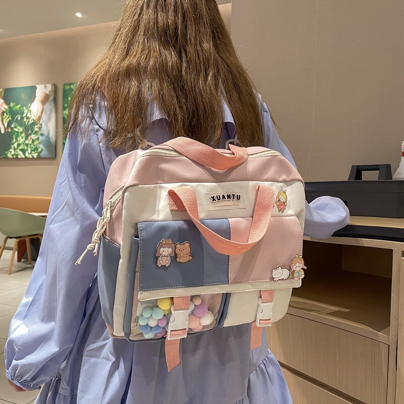 Kawaii School Backpack & Shoulder Bag