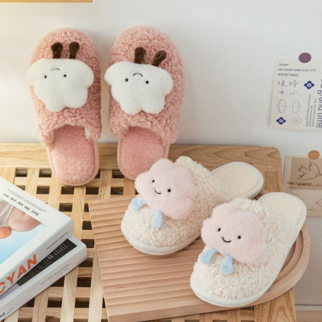 Warm Fluffy Cloud Plush Slippers