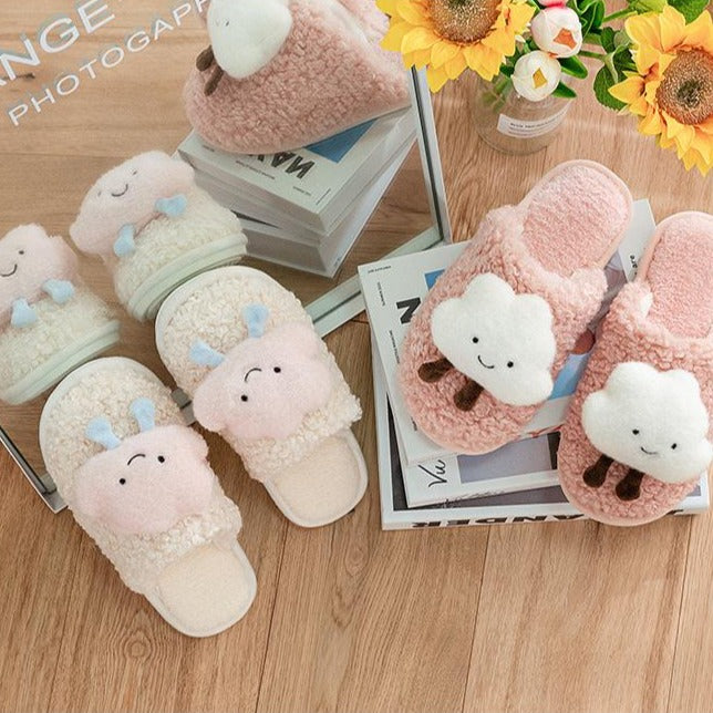 Warm Fluffy Cloud Plush Slippers