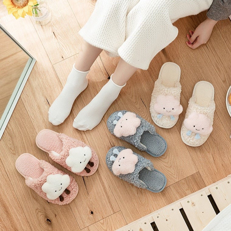 Warm Fluffy Cloud Plush Slippers