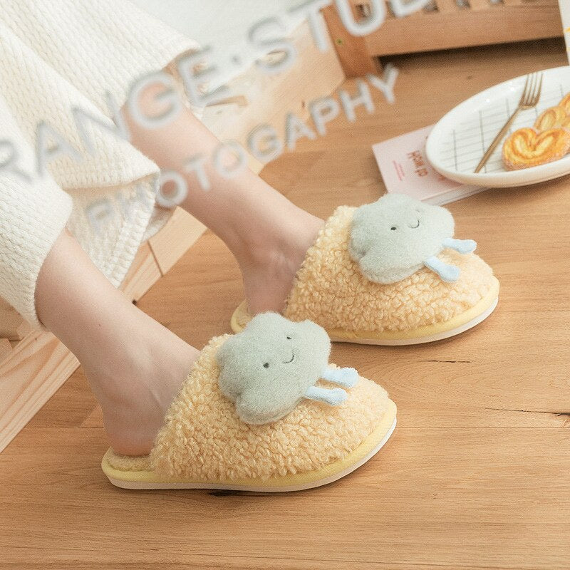 Warm Fluffy Cloud Plush Slippers