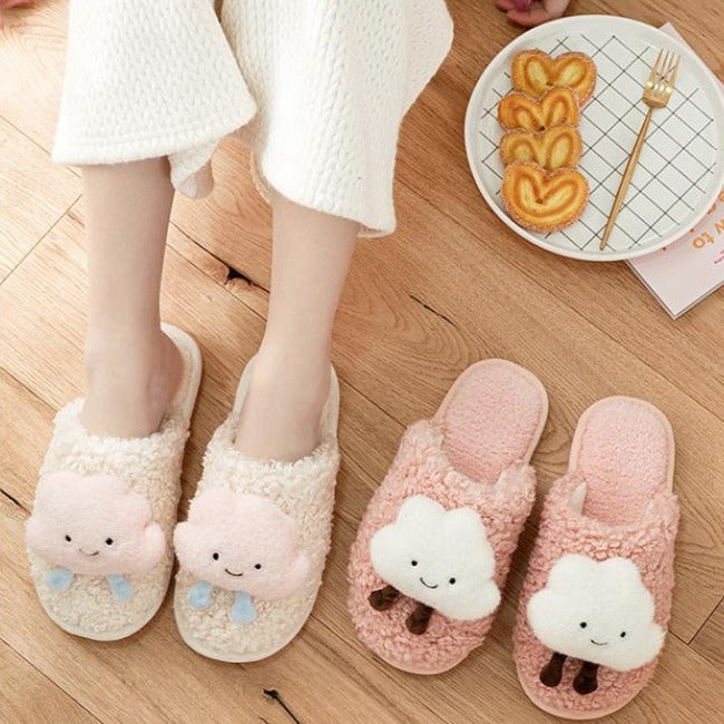 Warm Fluffy Cloud Plush Slippers