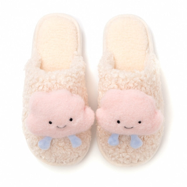 Warm Fluffy Cloud Plush Slippers