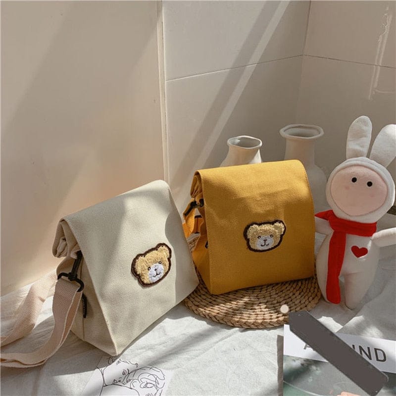 Mini Bear Canvas Bag