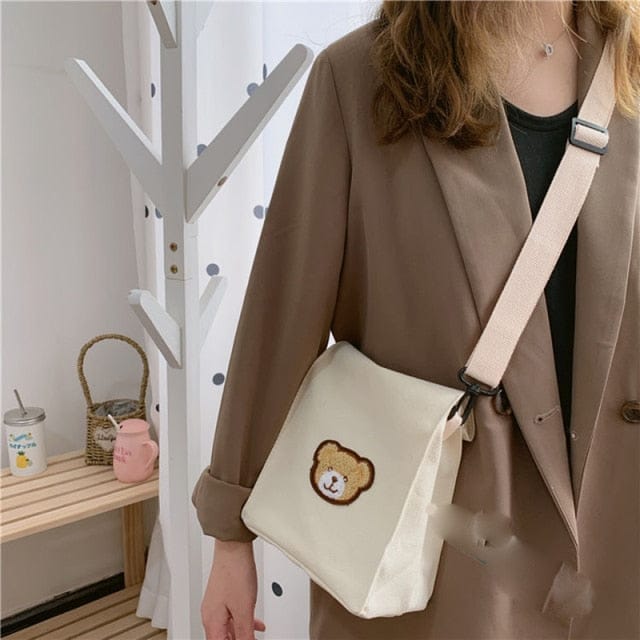 Mini Bear Canvas Bag