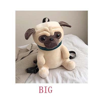 Kawaii Pug Plush Backpack