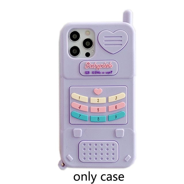 Retro Heart iPhone Case Pink / Purple