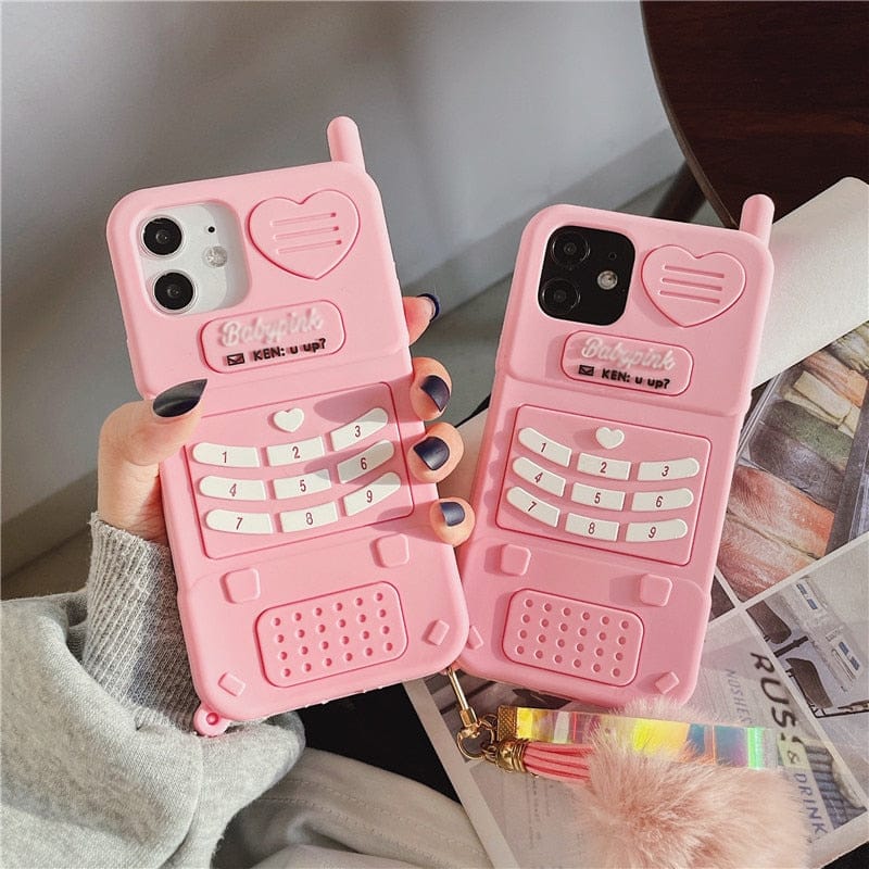 Retro Heart iPhone Case Pink / Purple