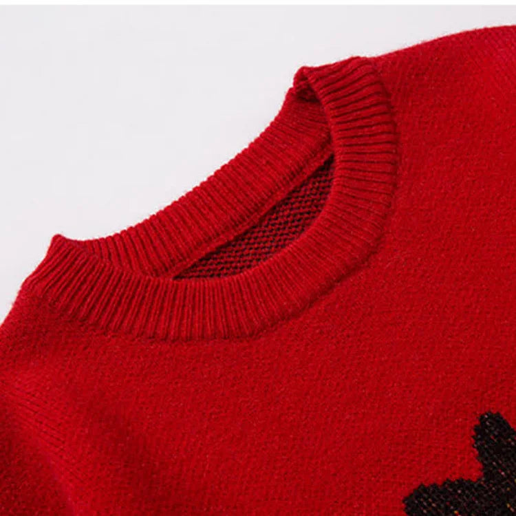 Lucky Bunny Knit Sweater - Wrap Yourself in Joyful Warmth and Style! ????