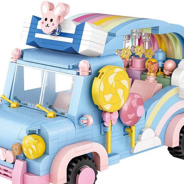 Get creative with our Rainbow Bunny Car Nano Building Set