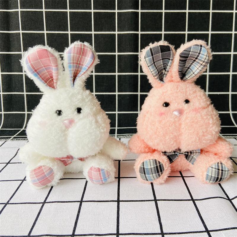 3 pcs Fluffy Stuffed Bunny Charm Pendant