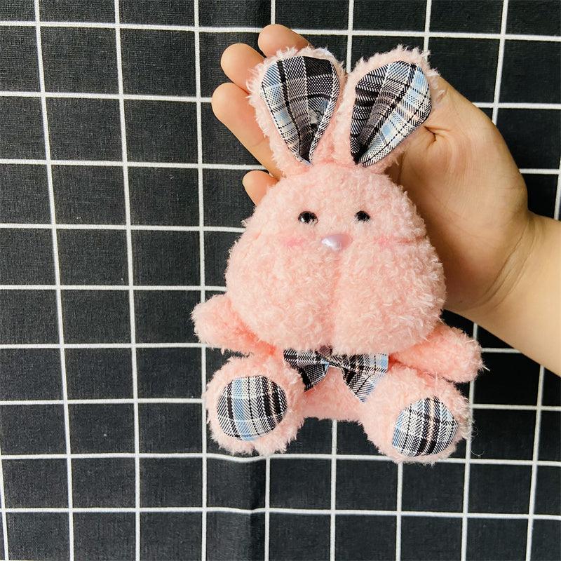 3 pcs Fluffy Stuffed Bunny Charm Pendant