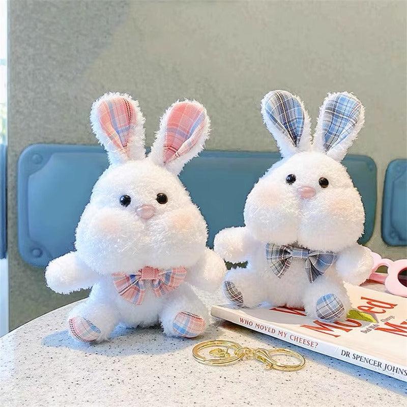 3 pcs Fluffy Stuffed Bunny Charm Pendant