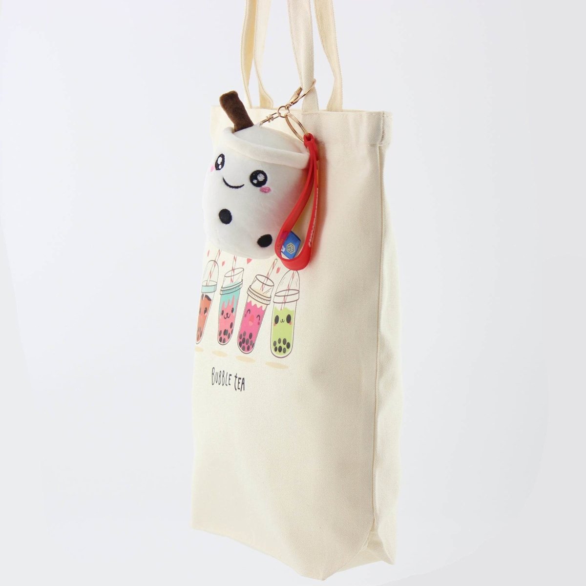 Cute Boba Anime Bubble Tea Print Gift Boba Lovers Women Canvas Tote Bag