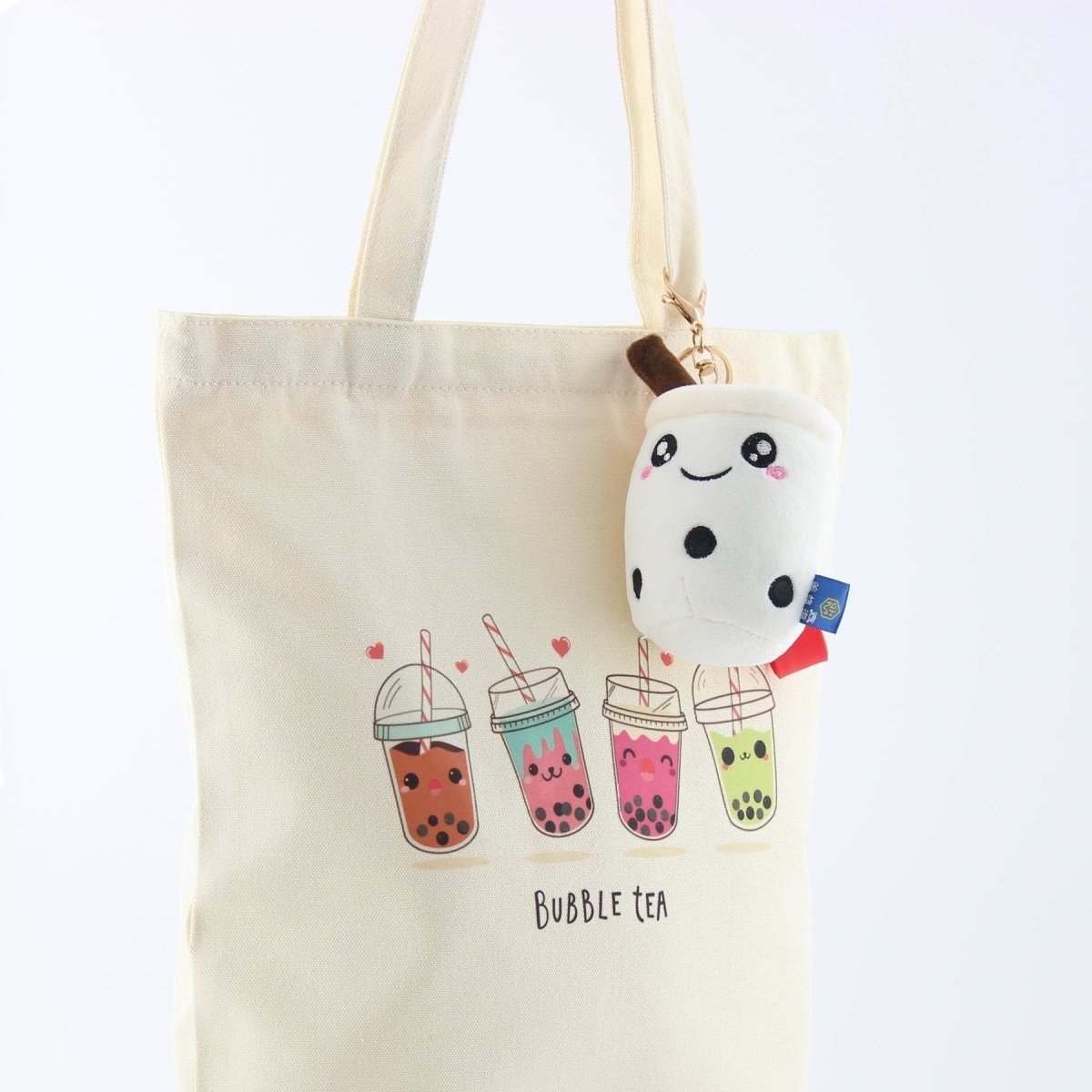 Cute Boba Anime Bubble Tea Print Gift Boba Lovers Women Canvas Tote Bag