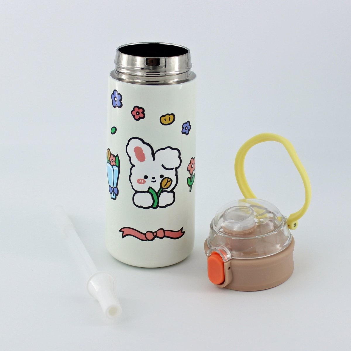 Thermos Stainless Steel Insulated Water Bottle with Straw Stickers 16.9 oz