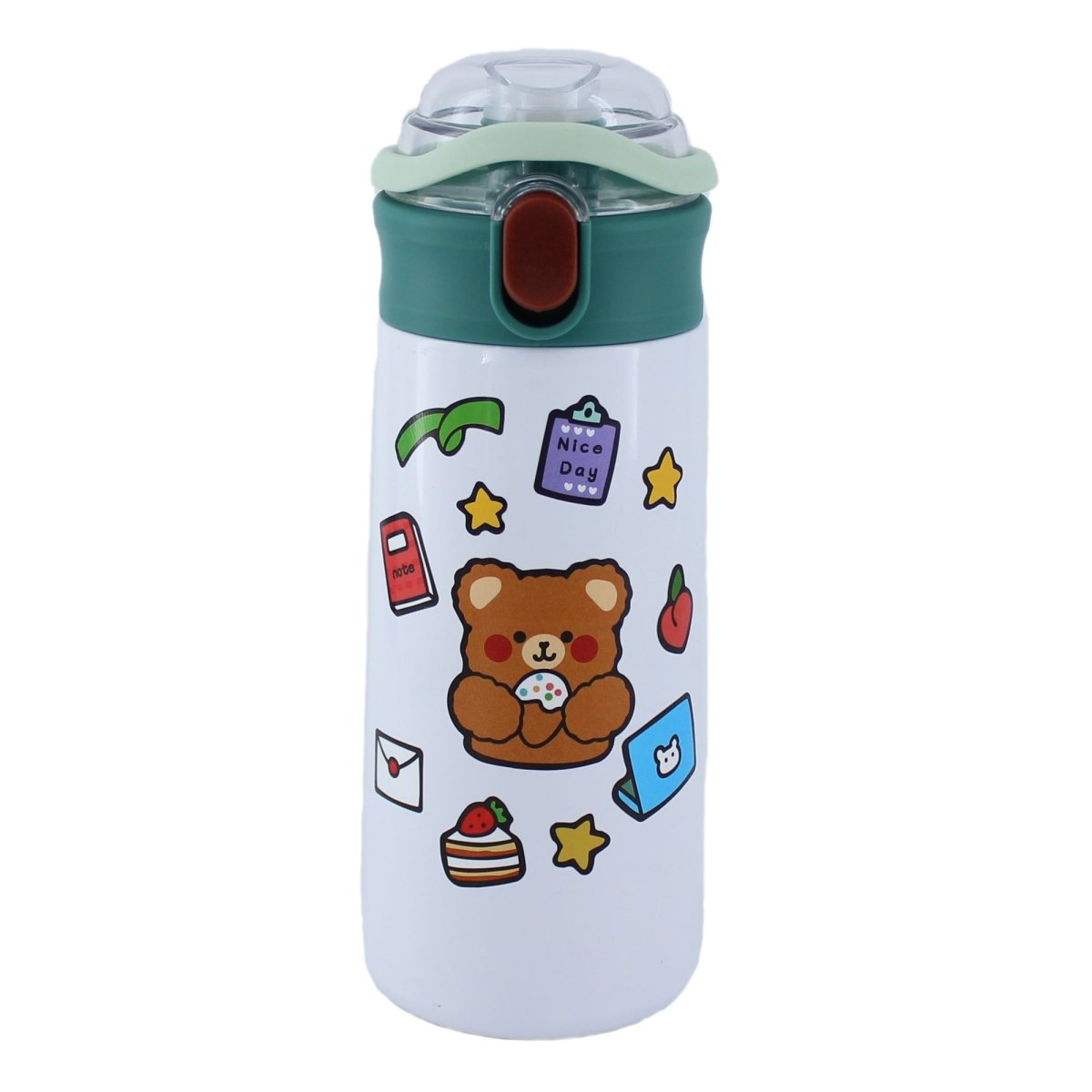 Thermos Stainless Steel Insulated Water Bottle with Straw Stickers 16.9 oz