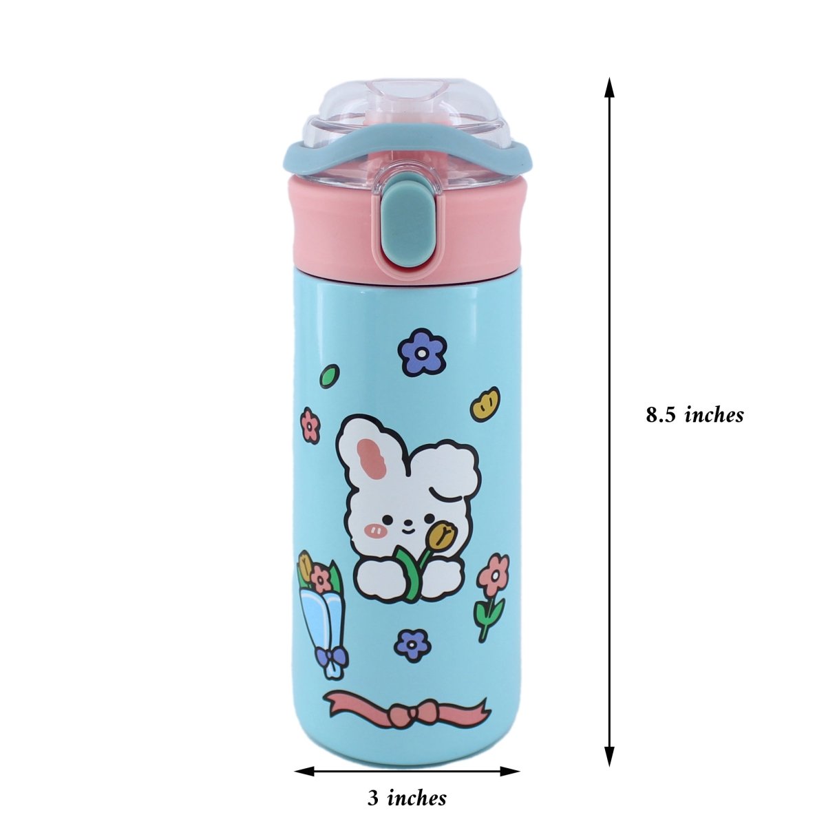 Thermos Stainless Steel Insulated Water Bottle with Straw Stickers 16.9 oz