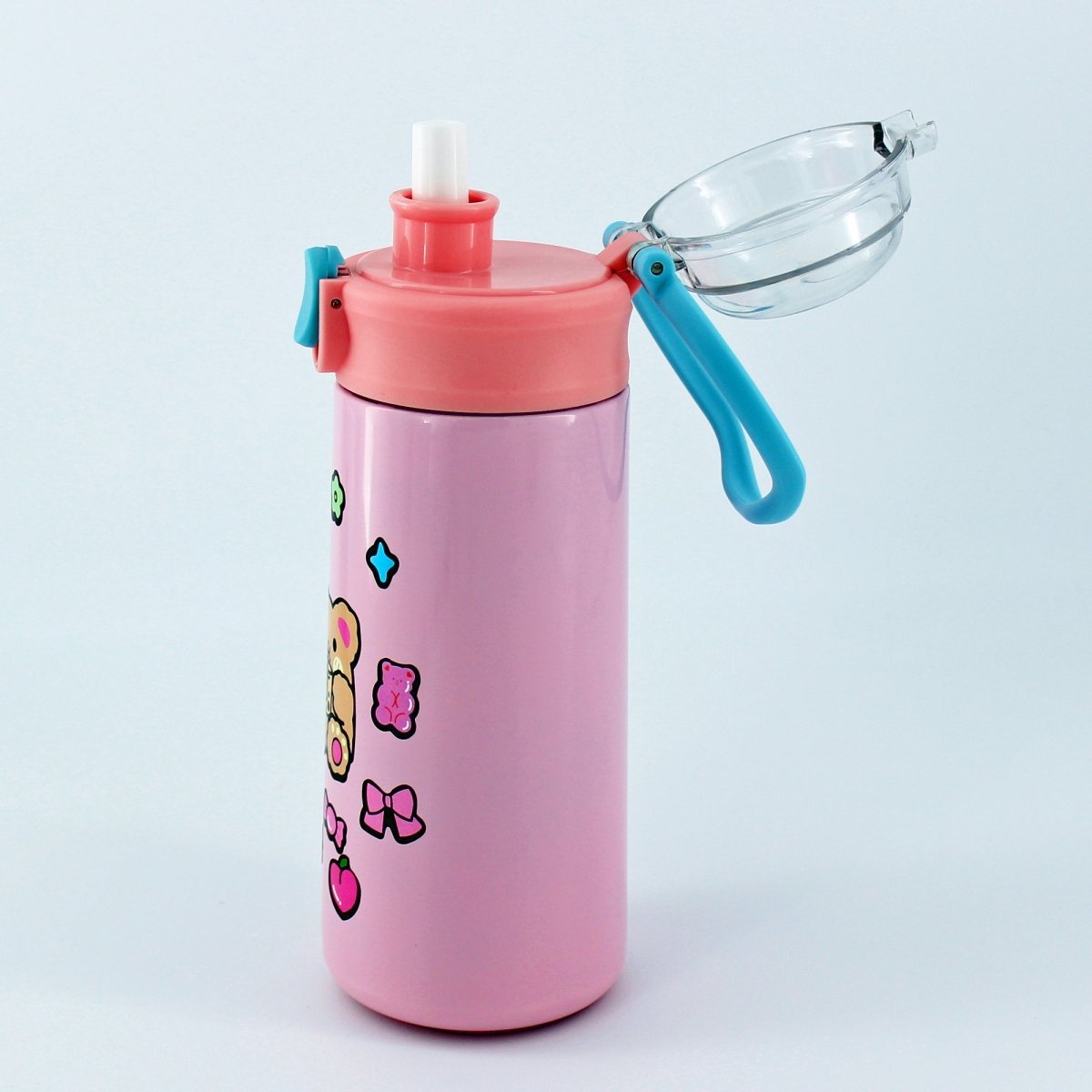 Thermos Stainless Steel Insulated Water Bottle with Straw Stickers 16.9 oz