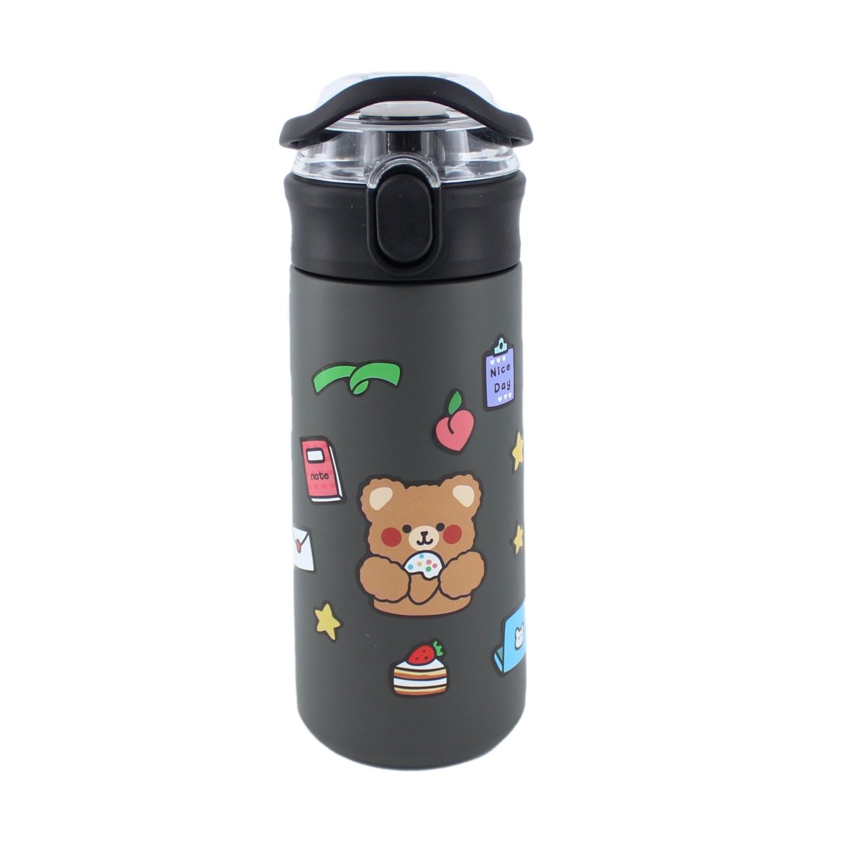 Thermos Stainless Steel Insulated Water Bottle with Straw Stickers 16.9 oz
